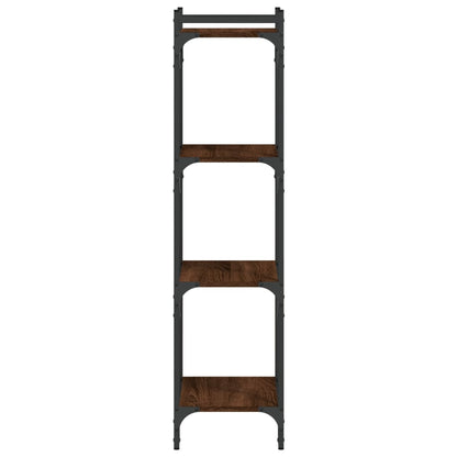 Boekenkast 4-Laags Bewerkt Hout Bruineikenkleurig 40 x 30 x 120 cm bruin eikenkleur