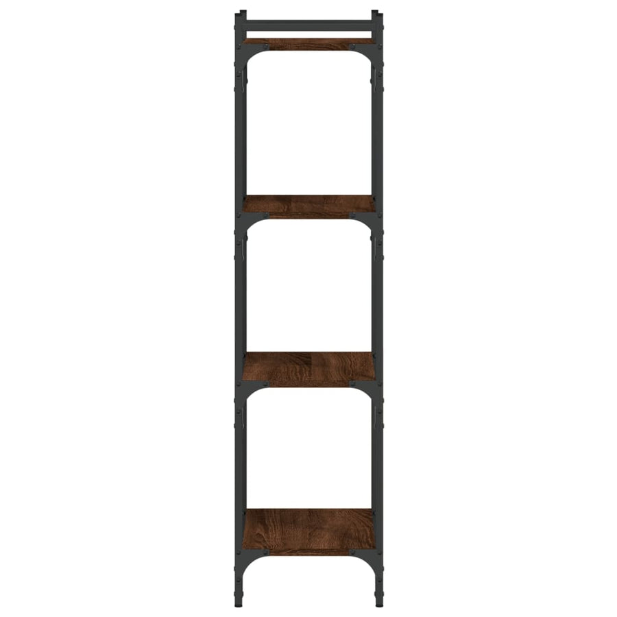 Boekenkast 4-Laags Bewerkt Hout Bruineikenkleurig 40 x 30 x 120 cm bruin eikenkleur