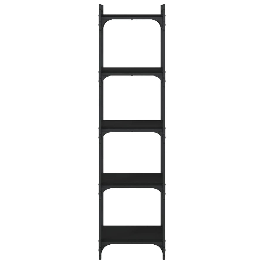 Boekenkast 5-Laags Bewerkt Hout 40 x 30 x 154 cm Zwart