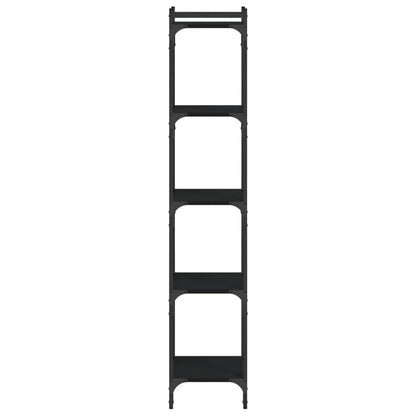 Boekenkast 5-Laags Bewerkt Hout 40 x 30 x 154 cm Zwart