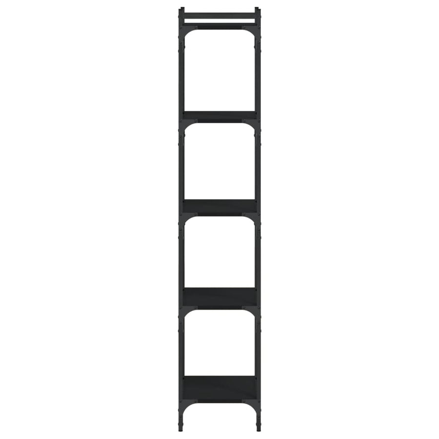 Boekenkast 5-Laags Bewerkt Hout 40 x 30 x 154 cm Zwart