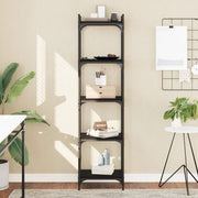 Boekenkast 40x30x154 cm bewerkt hout zwart