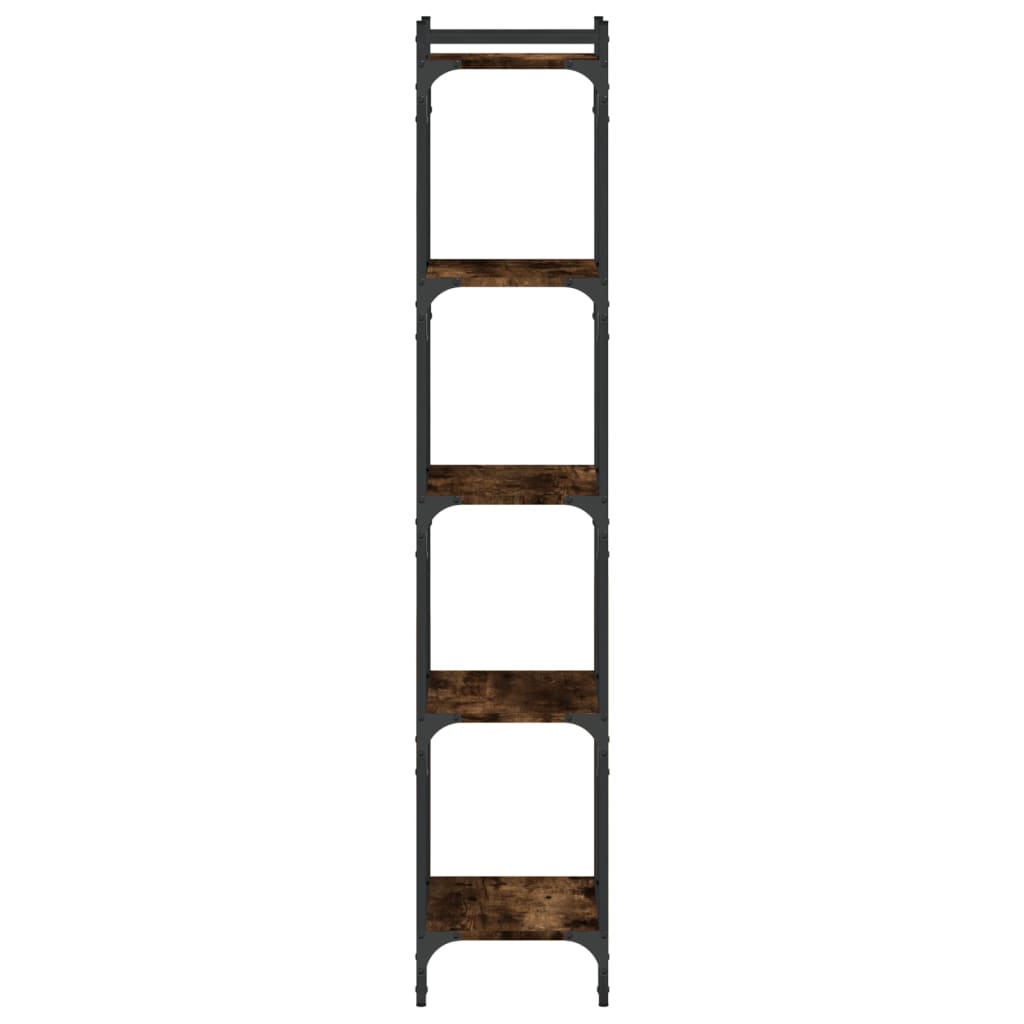 Boekenkast 5-Laags Bewerkt Hout Kleur 40 x 30 x 154 cm Gerookt eiken