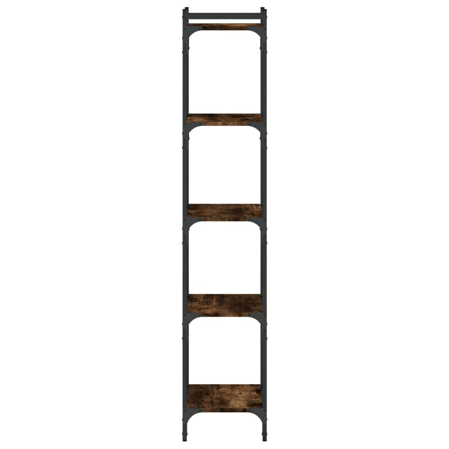 Boekenkast 5-Laags Bewerkt Hout Kleur 40 x 30 x 154 cm Gerookt eiken
