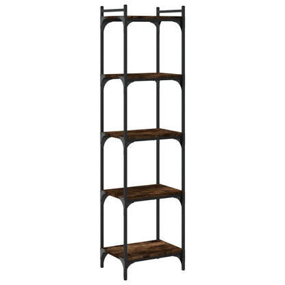 Boekenkast 5-Laags Bewerkt Hout Kleur 40 x 30 x 154 cm Gerookt eiken
