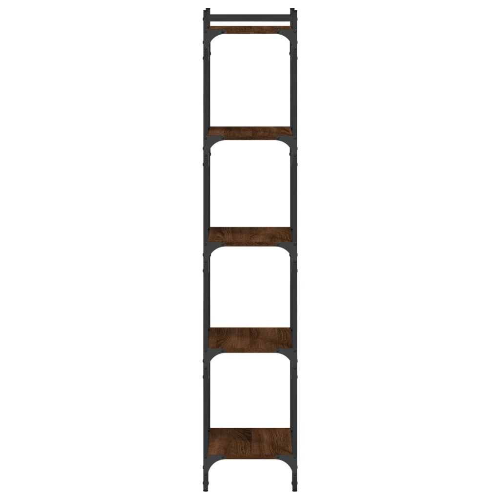 Boekenkast 5-Laags Bewerkt Hout Bruineikenkleurig 40 x 30 x 154 cm bruin eikenkleur