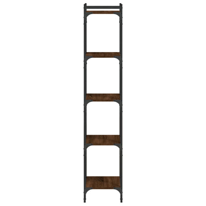 Boekenkast 5-Laags Bewerkt Hout Bruineikenkleurig 40 x 30 x 154 cm bruin eikenkleur