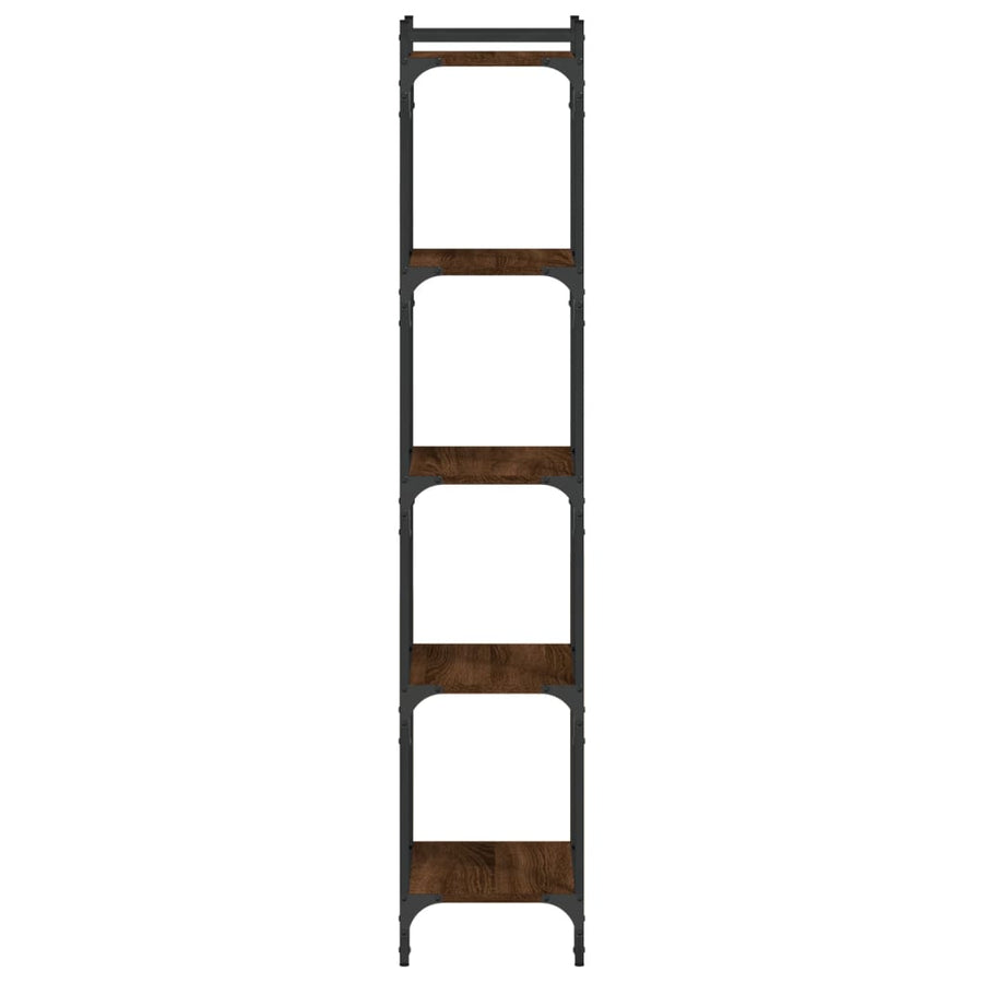 Boekenkast 5-Laags Bewerkt Hout Bruineikenkleurig 40 x 30 x 154 cm bruin eikenkleur