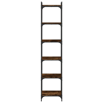 Boekenkast 6-Laags 40X30X Bewerkt Hout Kleur Gerookt Eiken 40 cm