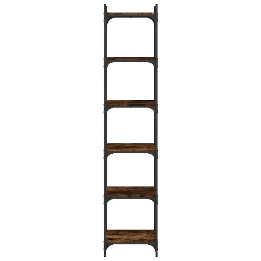 Boekenkast 6-Laags 40X30X Bewerkt Hout Kleur Gerookt Eiken 40 cm