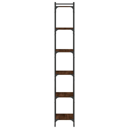 Boekenkast 6-laags 40x30x188 cm bewerkt hout bruin eikenkleur