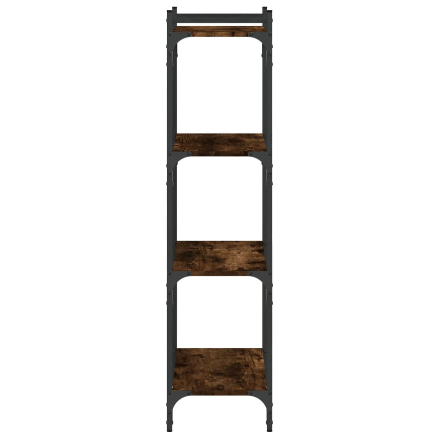 Boekenkast 4-Laags 60X30X Bewerkt Hout Kleur Gerookt Eiken 60 cm
