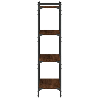 Boekenkast 4-laags 60x30x120 cm bewerkt hout bruin eikenkleur
