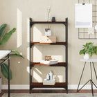 Boekenkast 4-laags 60x30x120 cm bewerkt hout bruin eikenkleur
