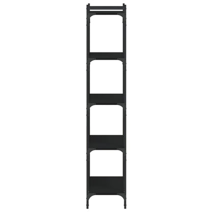 Boekenkast 5-Laags Bewerkt Hout 60 x 30 x 154 cm Zwart