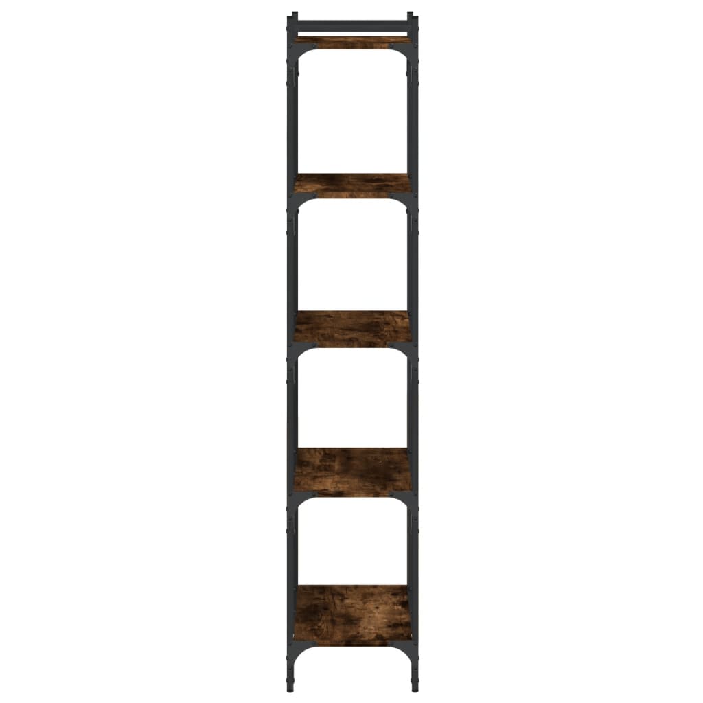 Boekenkast 5-Laags Bewerkt Hout Kleur 60 x 30 x 154 cm Gerookt eiken