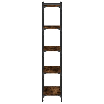 Boekenkast 5-Laags Bewerkt Hout Kleur 60 x 30 x 154 cm Gerookt eiken