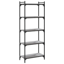 Boekenkast 5-Laags Bewerkt Hout 60 x 30 x 154 cm Grijs sonoma