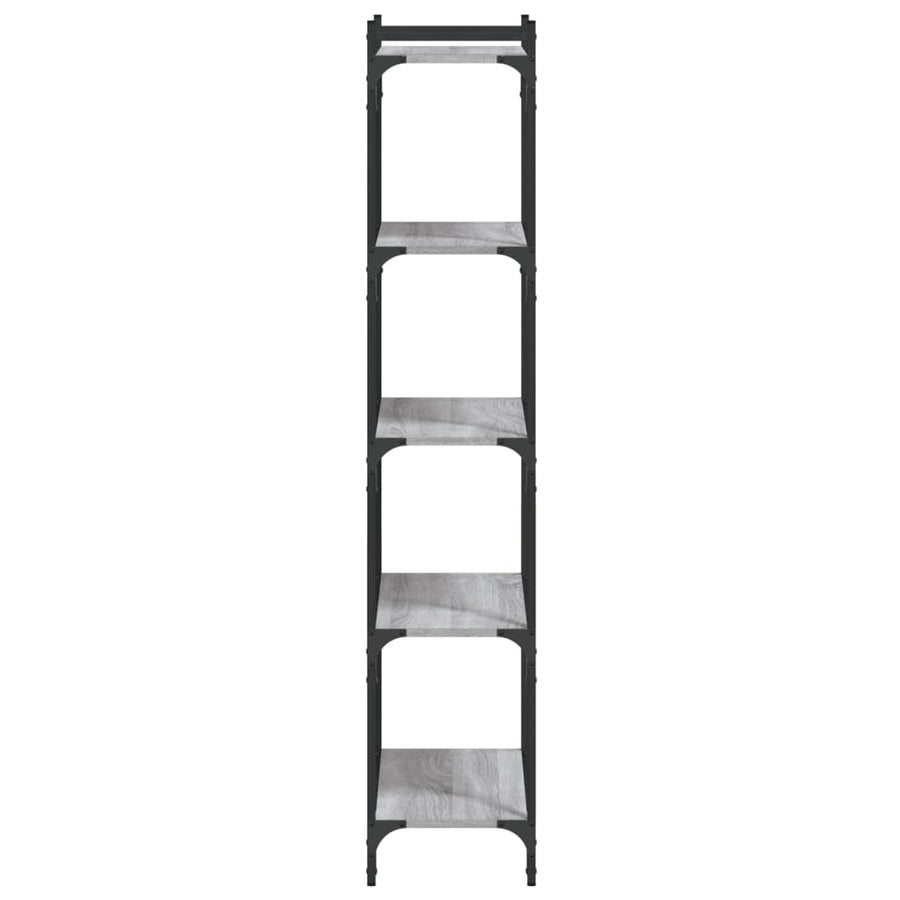 Boekenkast 5-Laags Bewerkt Hout 60 x 30 x 154 cm Grijs sonoma