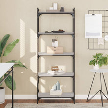 Boekenkast 5-Laags Bewerkt Hout 60 x 30 x 154 cm Grijs sonoma