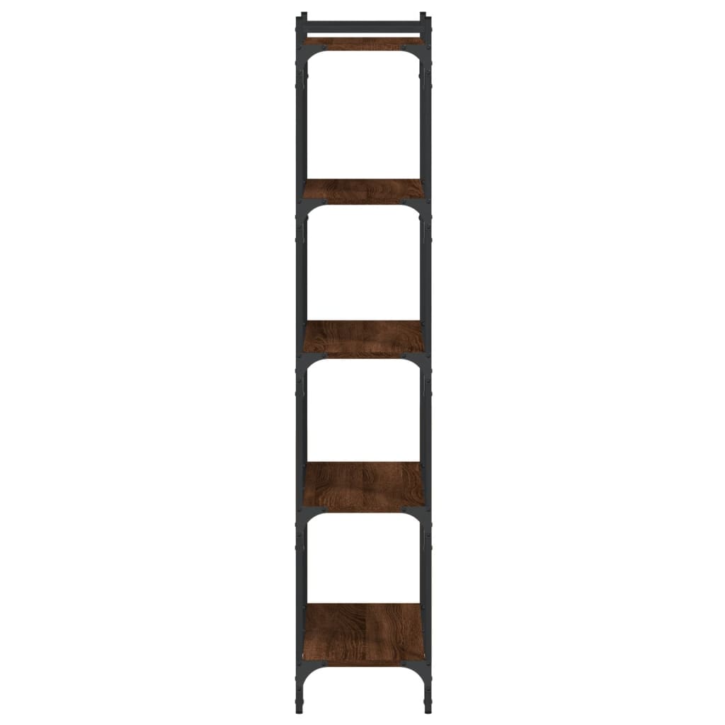 Boekenkast 5-Laags 60X30X Bewerkt Hout Bruin Eikenkleur 60 cm