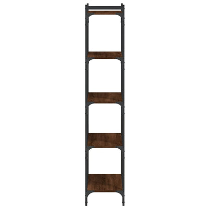 Boekenkast 5-Laags 60X30X Bewerkt Hout Bruin Eikenkleur 60 cm