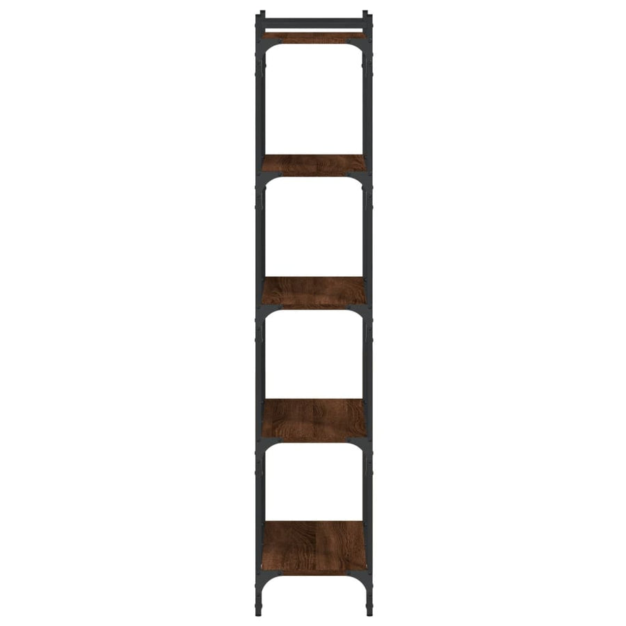 Boekenkast 5-Laags 60X30X Bewerkt Hout Bruin Eikenkleur 60 cm