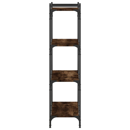 Boekenkast 4-Laags 80X30X Bewerkt Hout Kleur Gerookt Eiken 80 cm