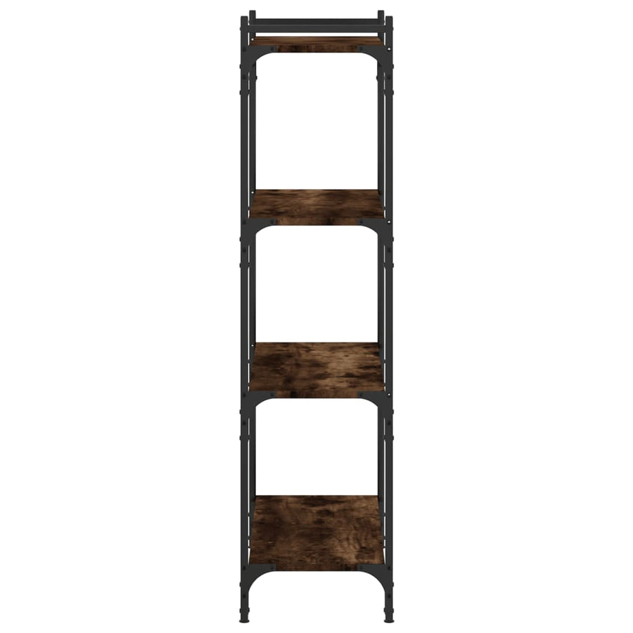Boekenkast 4-Laags 80X30X Bewerkt Hout Kleur Gerookt Eiken 80 cm