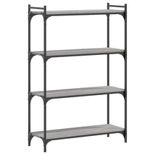 Boekenkast 4-Laags Bewerkt Hout 80 x 30 x 120 cm Grijs sonoma