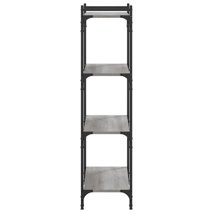 Boekenkast 4-Laags Bewerkt Hout 80 x 30 x 120 cm Grijs sonoma