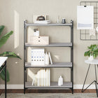 Boekenkast 80x30x120 cm bewerkt hout grijs