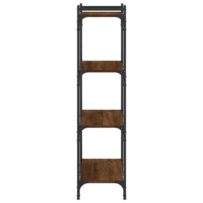 Boekenkast 4-Laags Bewerkt Hout Bruineikenkleurig 80 x 30 x 120 cm bruin eikenkleur