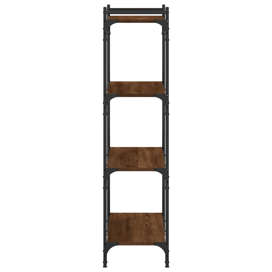 Boekenkast 4-Laags Bewerkt Hout Bruineikenkleurig 80 x 30 x 120 cm bruin eikenkleur