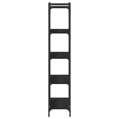 Boekenkast 5-Laags Bewerkt Hout 80 x 30 x 154 cm Zwart