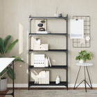 Boekenkast 80x30x154 cm bewerkt hout zwart