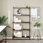 Boekenkast 5-laags 80x30x154 cm bewerkt hout eikenkleur
