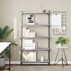 Boekenkast 80x30x154 cm bewerkt hout grijs