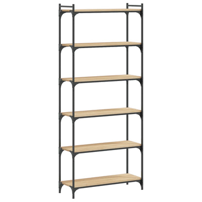 Boekenkast 6-Laags 80X30X Bewerkt Hout Sonoma Eiken 80 cm