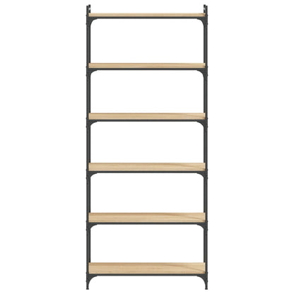 Boekenkast 6-Laags 80X30X Bewerkt Hout Sonoma Eiken 80 cm