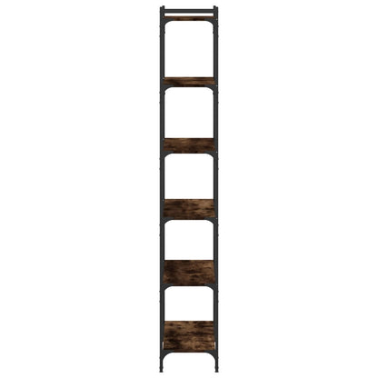 Boekenkast 6-Laags 80X30X Bewerkt Hout Kleur Gerookt Eiken 80 cm