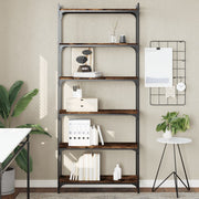Boekenkast 80x30 cm bewerkt hout gerookt eiken