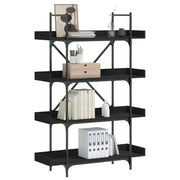 Boekenkast 100x33x145,5 cm bewerkt hout zwart