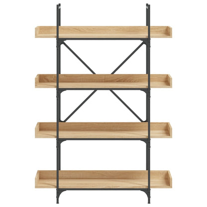 Boekenkast 4-Laags 100X33X145,5 Cm Bewerkt Hout Sonoma Eiken