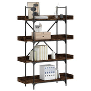 Boekenkast 100x33x145,5 cm bewerkt hout gerookt eiken