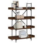 Boekenkast 100x33x145,5 cm bewerkt hout bruineiken