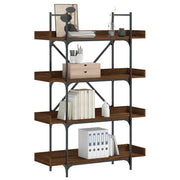 Boekenkast 100x33x145,5 cm bewerkt hout bruineiken