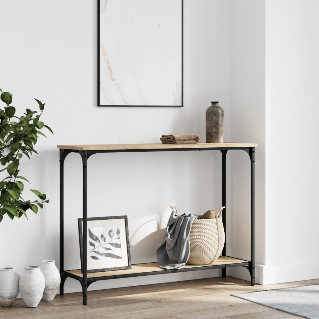 Wandtafel 0X30,5X75 Cm Bewerkt Hout Kleurig 101 x 30.5 x 75 cm Sonoma eiken