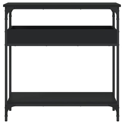 Wandtafel Met Schap 75X29X Bewerkt Hout Zwart