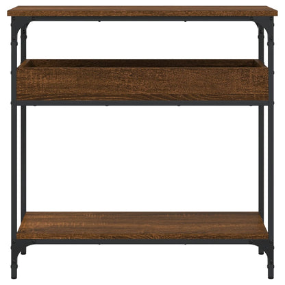 Wandtafel Met Schap 75X29X75 Cm Bewerkt Hout Bruineikenkleurig
